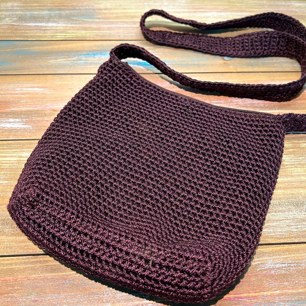 The Sak Small Brown Crocheted Bag